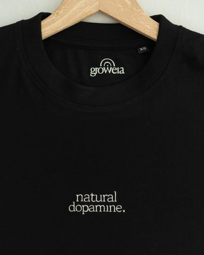 Camiseta Natural dopamine Crop Tee · Black