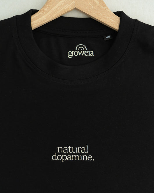 Camiseta Natural dopamine Crop Tee · Black