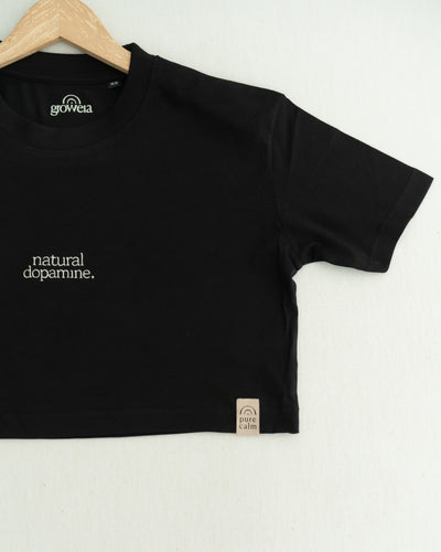 Camiseta Natural dopamine Crop Tee · Black