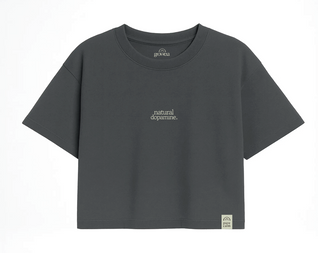 Camiseta Natural dopamine Crop Tee · Ebony