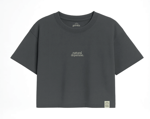 Camiseta Natural dopamine Crop Tee · Ebony