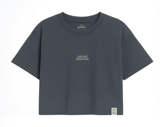 Camiseta Natural dopamine Crop Tee · Ebony