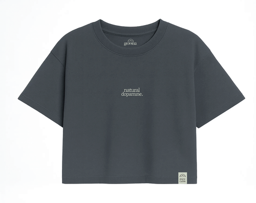 Camiseta Natural dopamine Crop Tee · Ebony