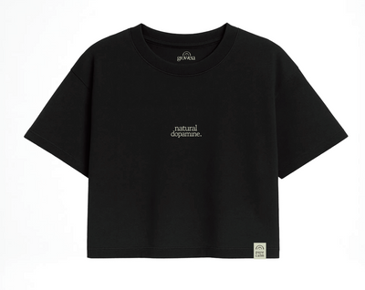 Camiseta Natural dopamine Crop Tee · Black