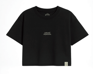 Camiseta Natural dopamine Crop Tee · Black