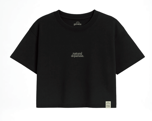 Camiseta Natural dopamine Crop Tee · Black