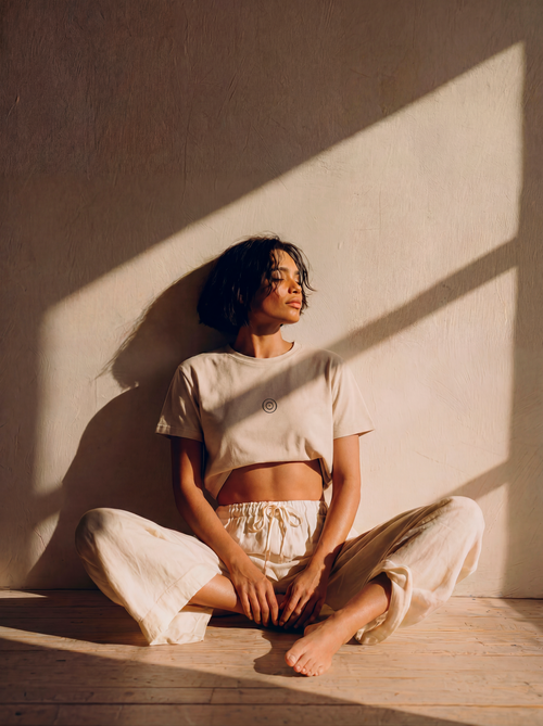 Camiseta pure calm Crop Tee · Sand